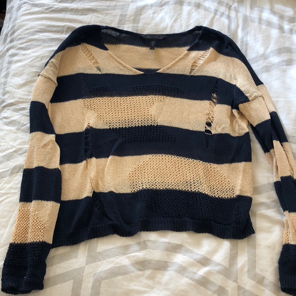 Bcbg distressed sweater